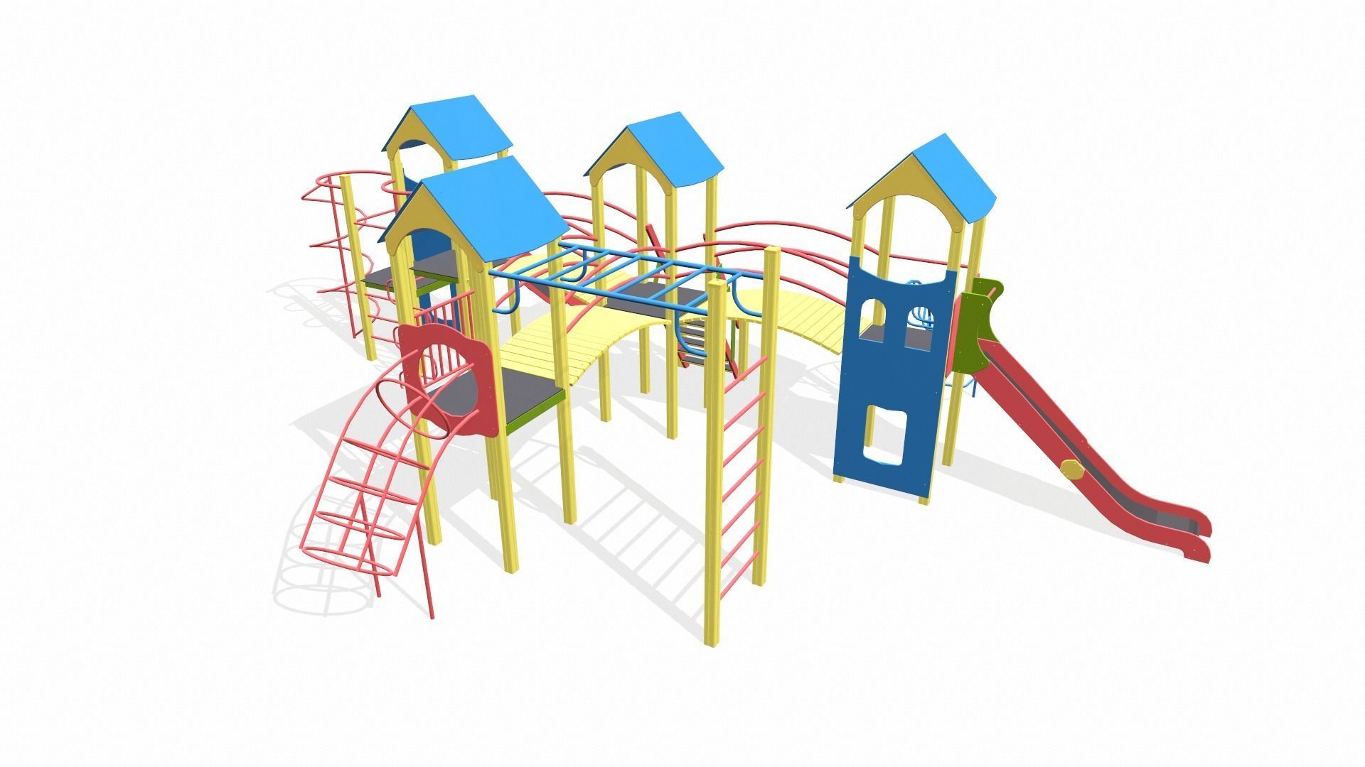Playground for kids 3D model_4