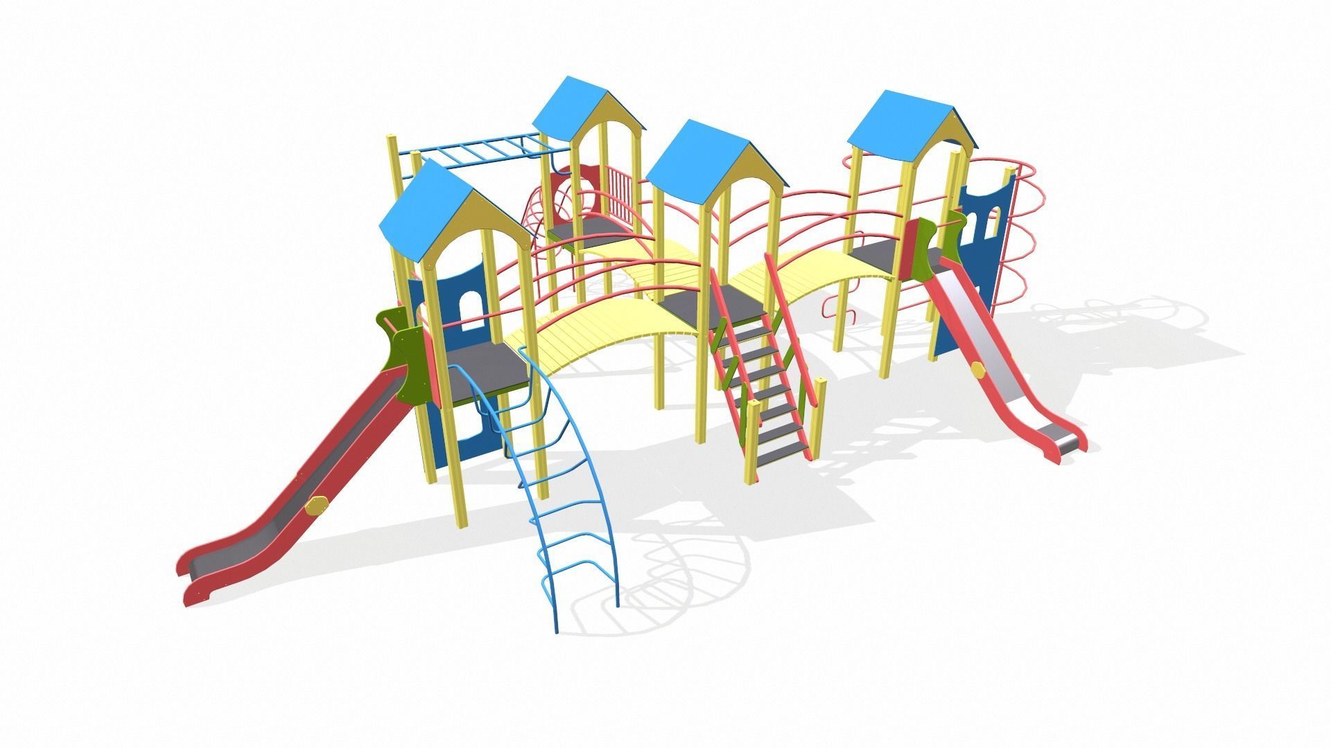 Playground for kids 3D model_7