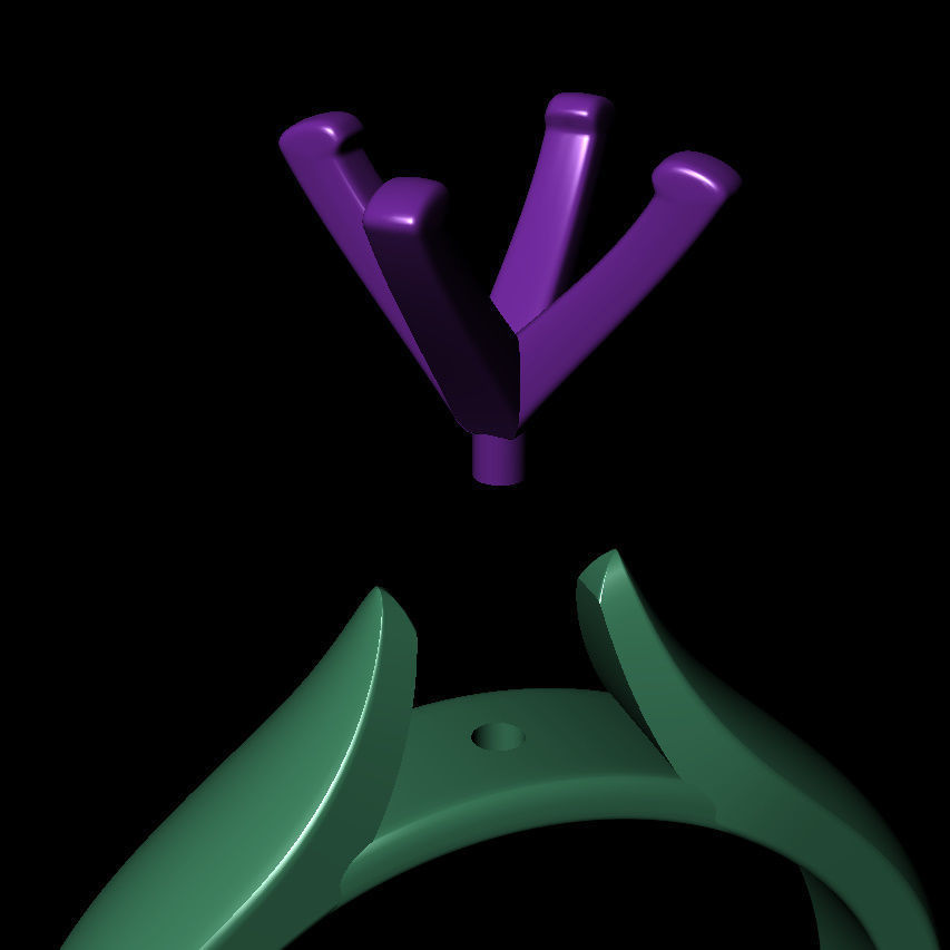 Round 0-75-CT Quarter Round Profile Shank Width 3mm 3D print model_13