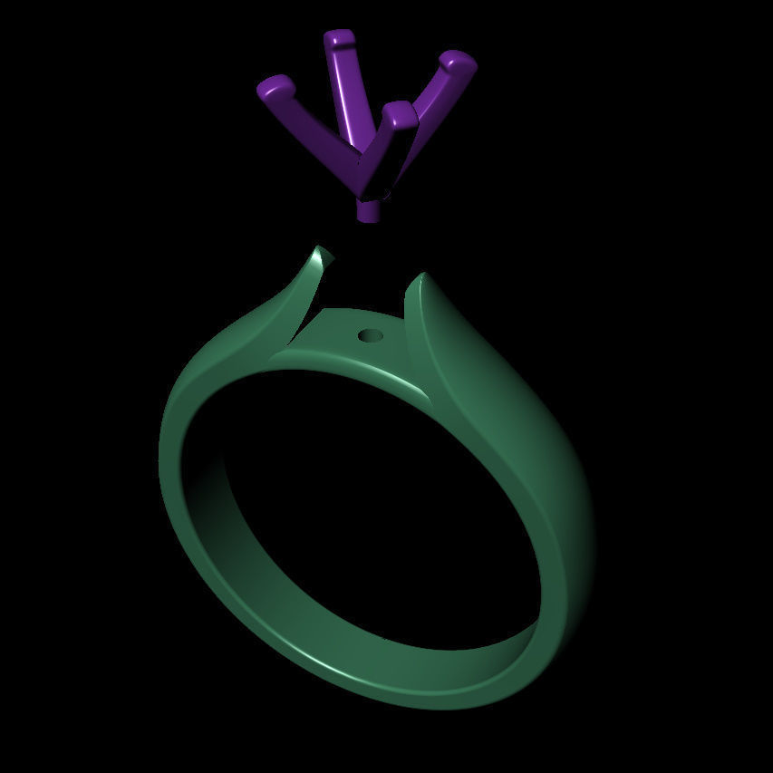 Round 0-75-CT Quarter Round Profile Shank Width 3mm 3D print model_11