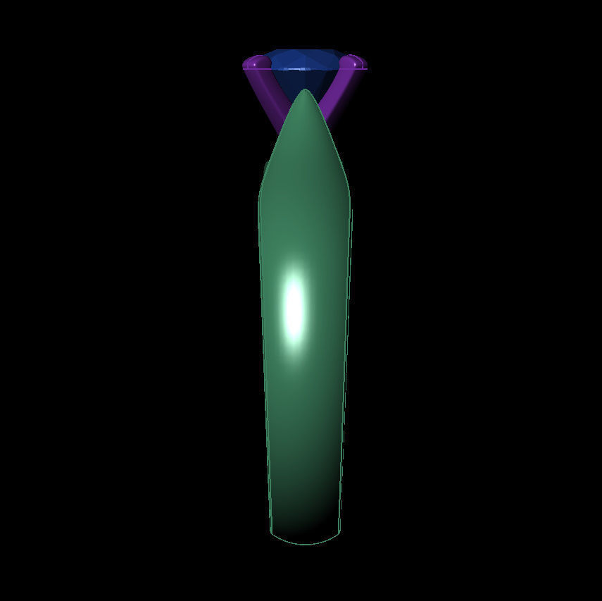 Round 0-75-CT Quarter Round Profile Shank Width 3-5mm 3D print model_10