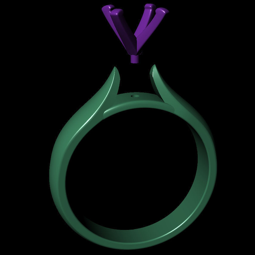 Round 0-75-CT Quarter Round Profile Shank Width 3-5mm 3D print model_17