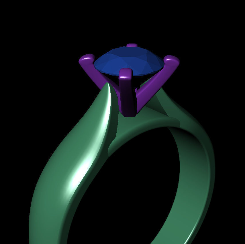 Round 0-75-CT Quarter Round Profile Shank Width 3-5mm 3D print model_11