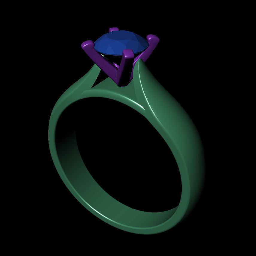 Round 0-75-CT Quarter Round Profile Shank Width 3-5mm 3D print model_7