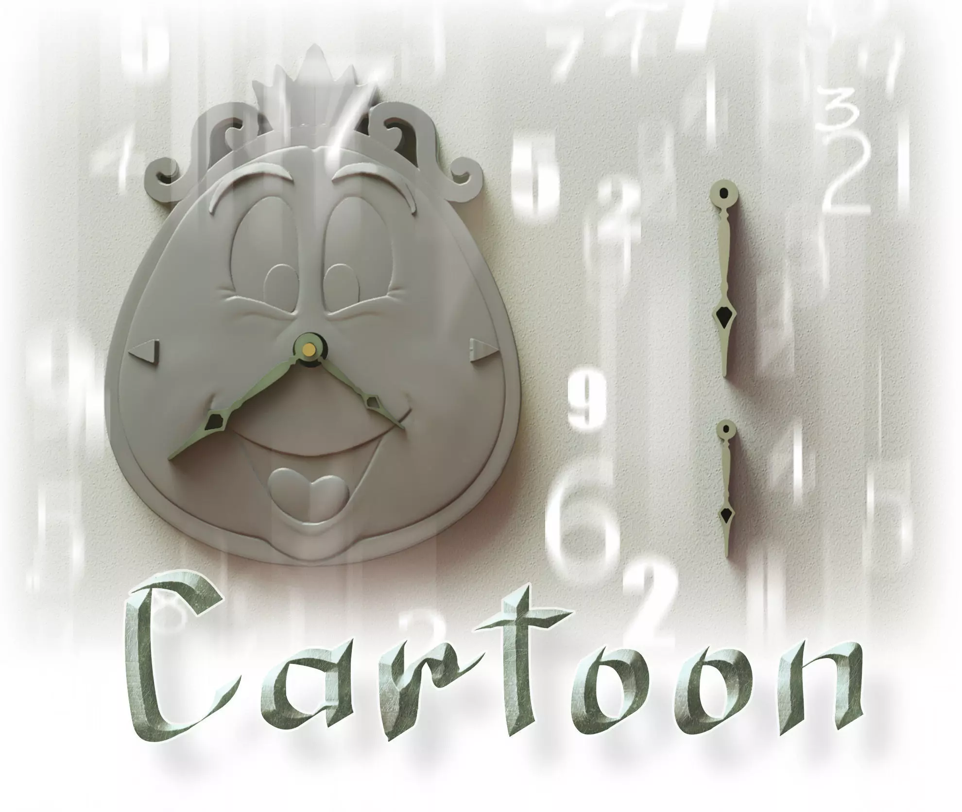 Cartoon clock 3D print model