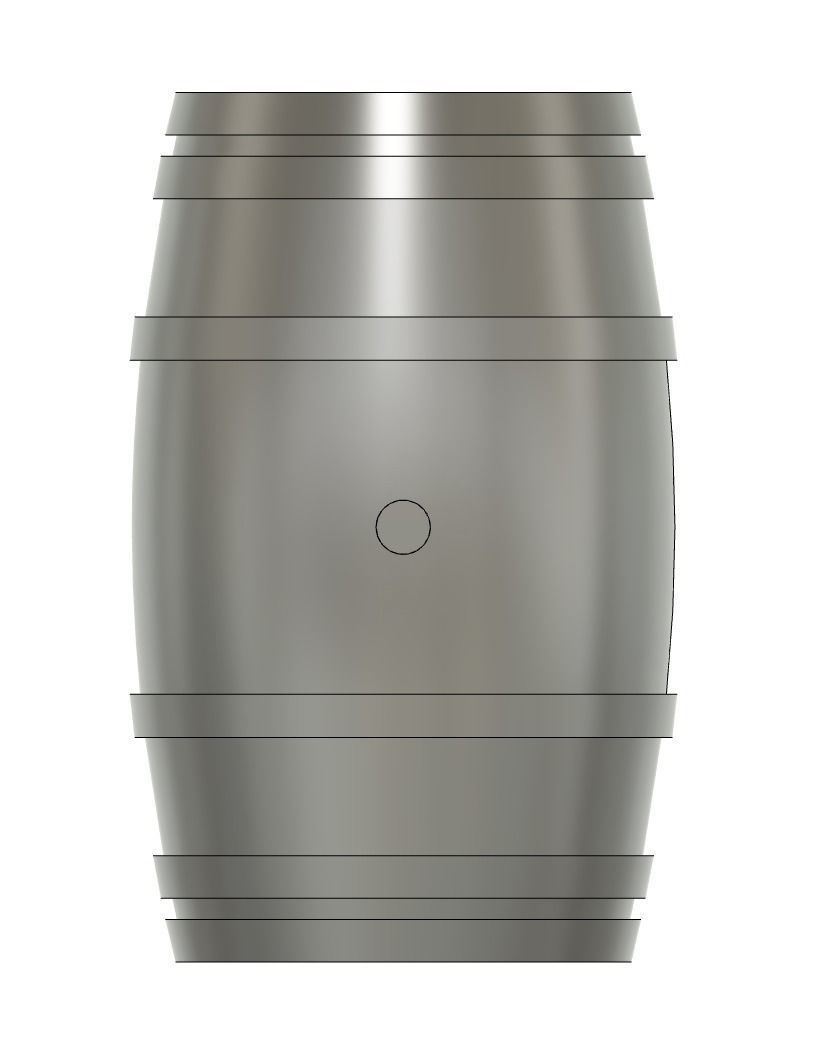 Scale models of 30 50 and 100 Liter Wood Barrels 3D print model_1