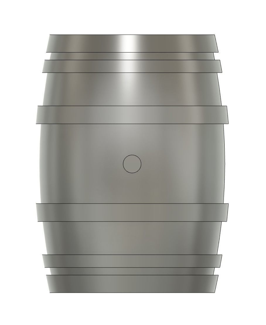 Scale models of 30 50 and 100 Liter Wood Barrels 3D print model_8