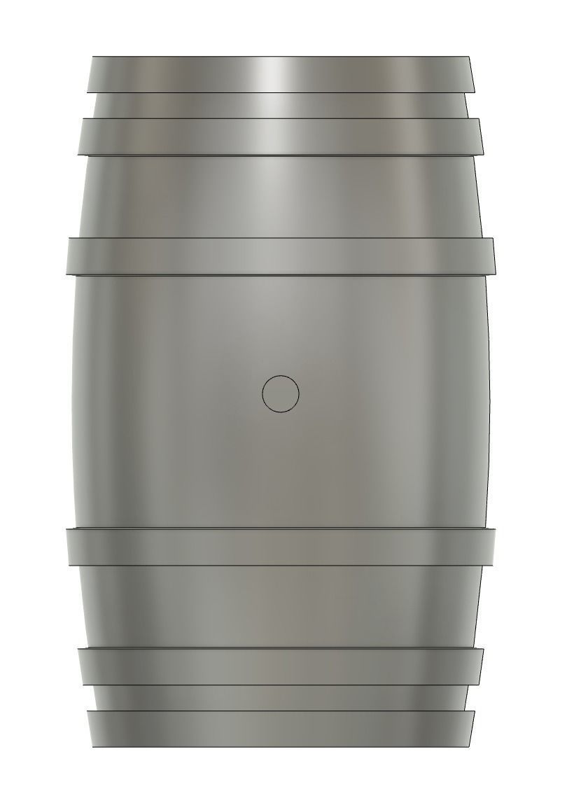 Scale models of 30 50 and 100 Liter Wood Barrels 3D print model_4