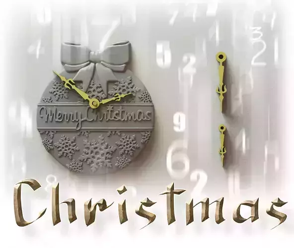Christmas clock 3D print model