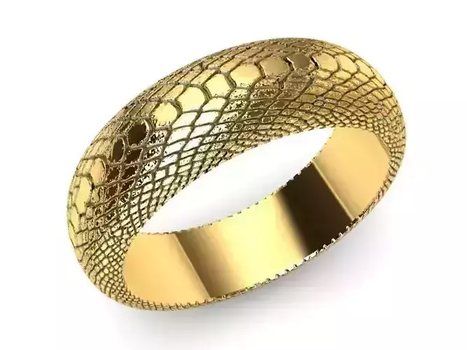 snake skin gents ring band us size 9