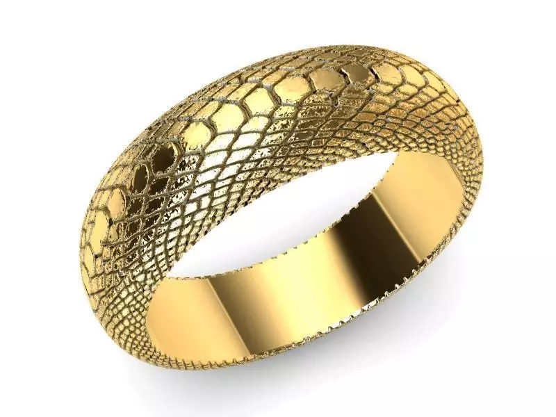 snake skin gents ring band us size 9 3D print model