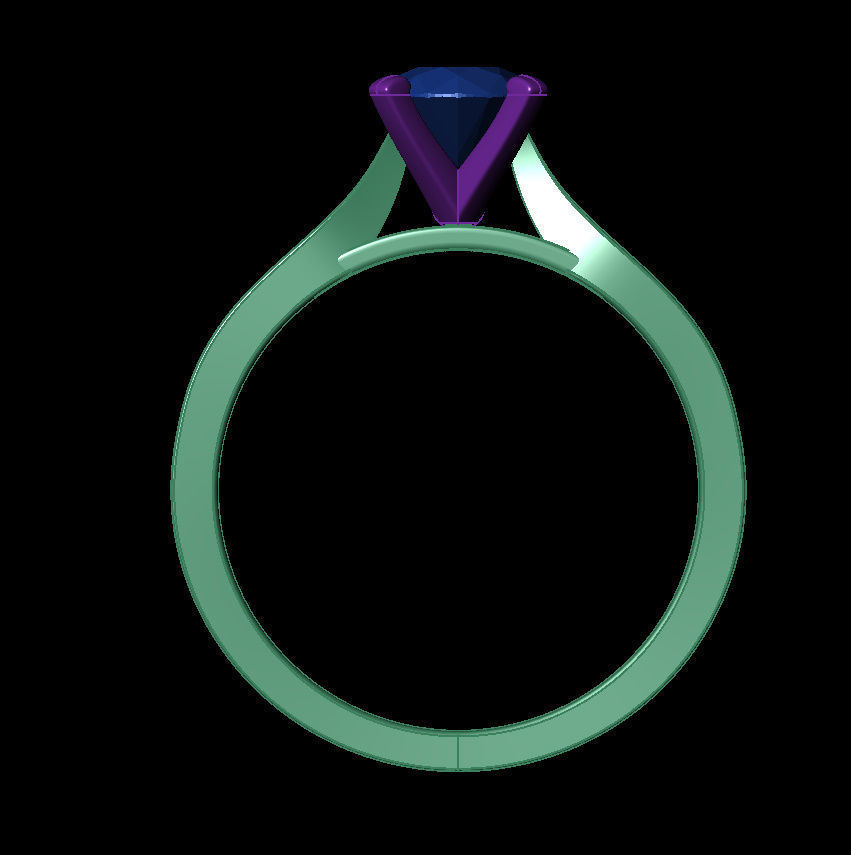 Round 0-75-CT Flat Profile Round Shank Width 2-4mm 3D print model_6