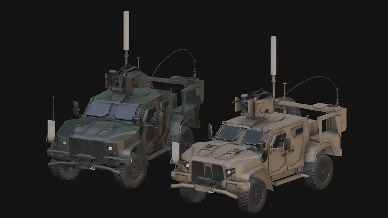 M1278A1 JLTV Joint Light Tactical Vehicle Low-poly 3D model_0