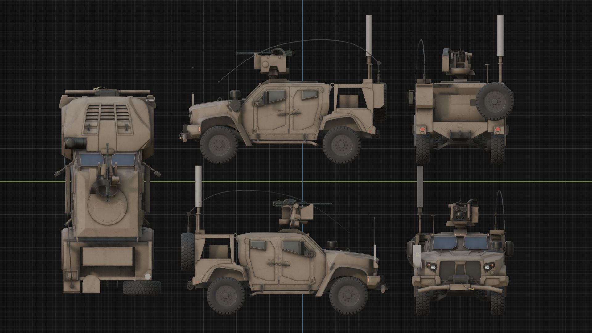 M1278A1 JLTV Joint Light Tactical Vehicle Low-poly 3D model_1