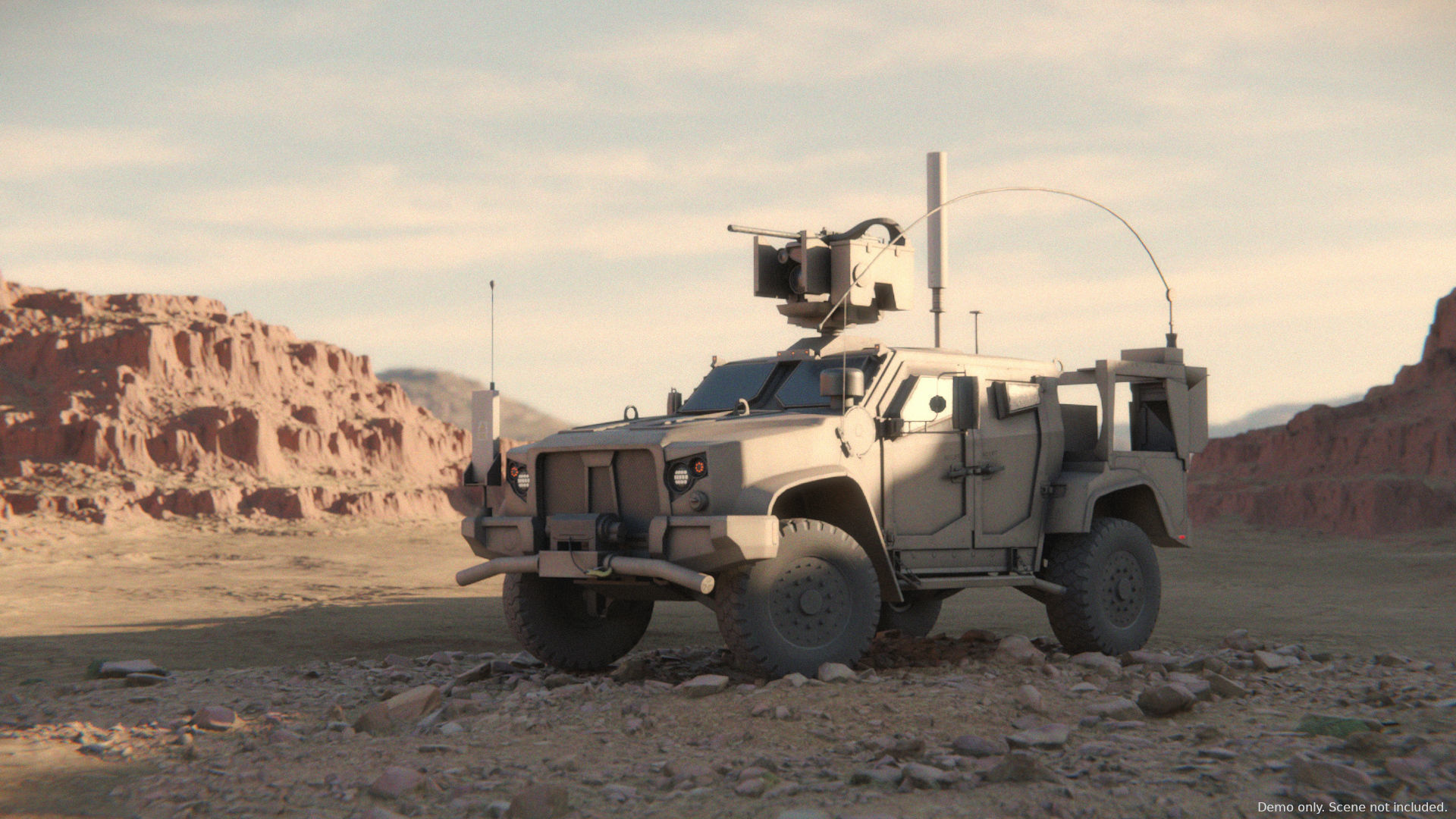 M1278A1 JLTV Joint Light Tactical Vehicle Low-poly 3D model_3