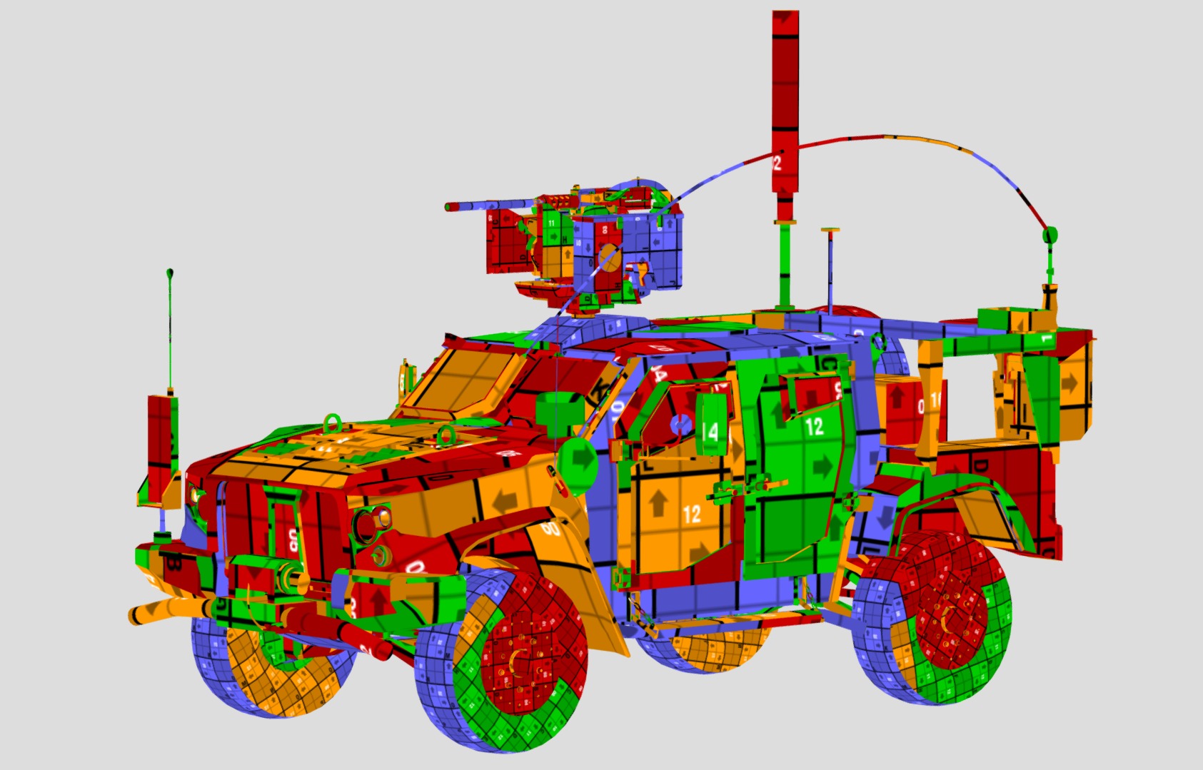 M1278A1 JLTV Joint Light Tactical Vehicle Low-poly 3D model_21