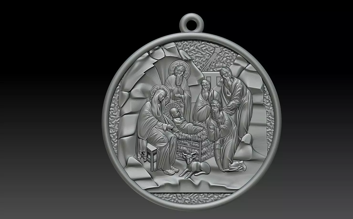 BABY JESUS BORN PENDANT 3D print model