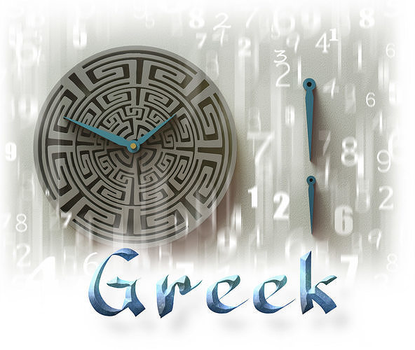 Greek clock 3D model 3D printable CGTrader