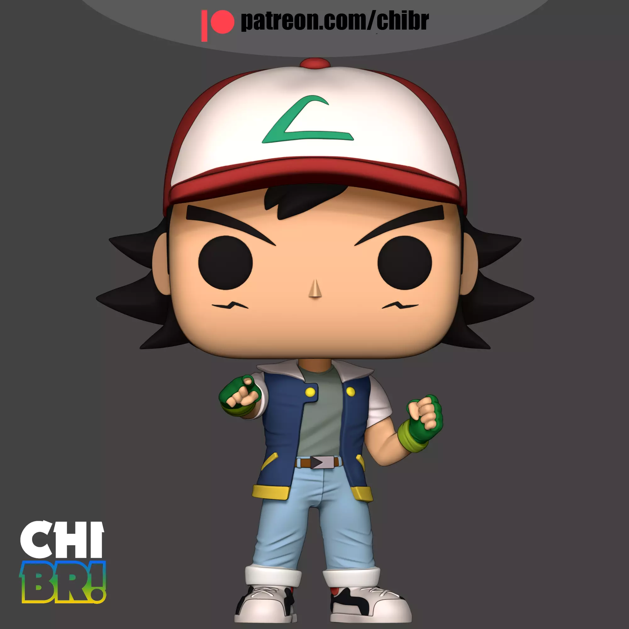 ASH KETCHUM - POKEMON ANIME - FUNKO 3D print model_0