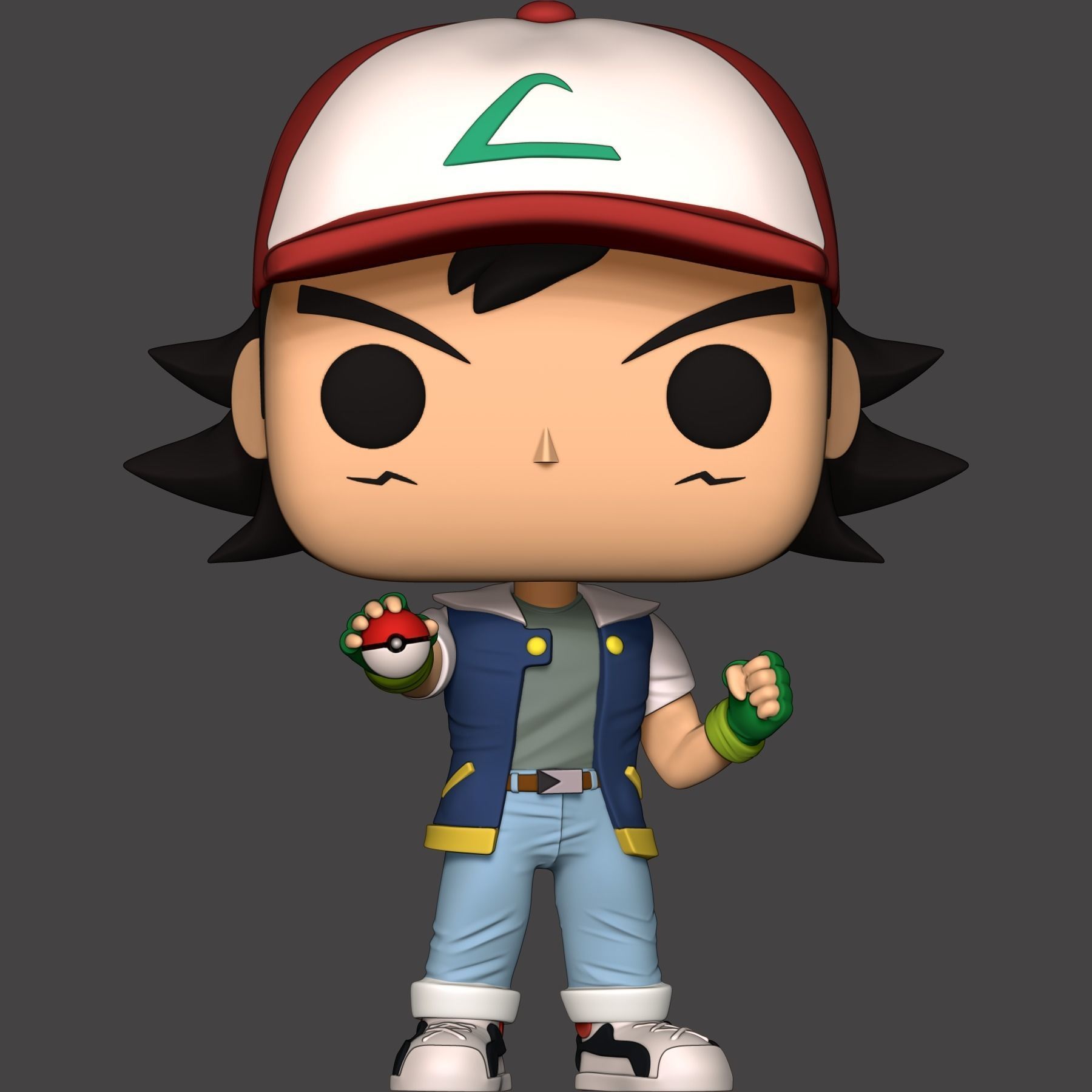 ASH KETCHUM AND PIKACHU - POKEMON - FUNKO 3D print model_2