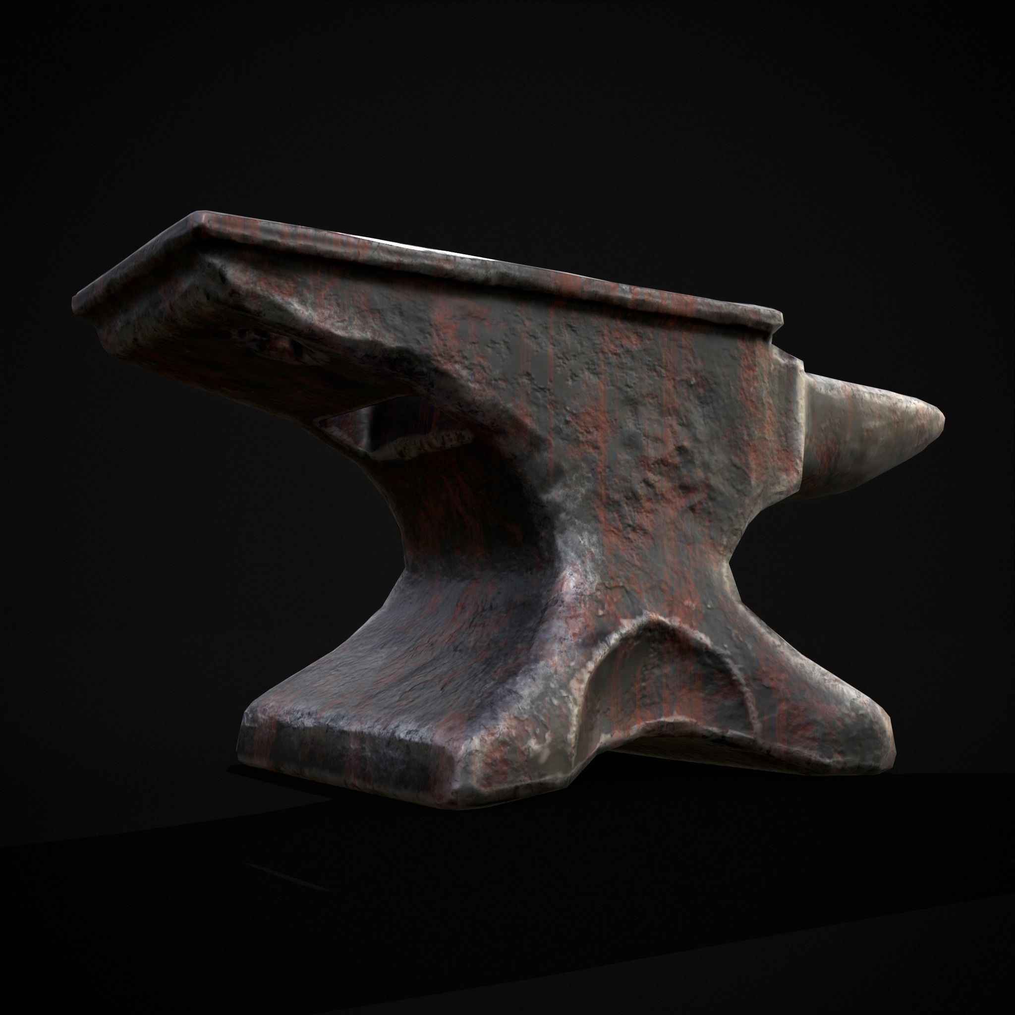 Classic Iron Anvil  Low-poly 3D model_17
