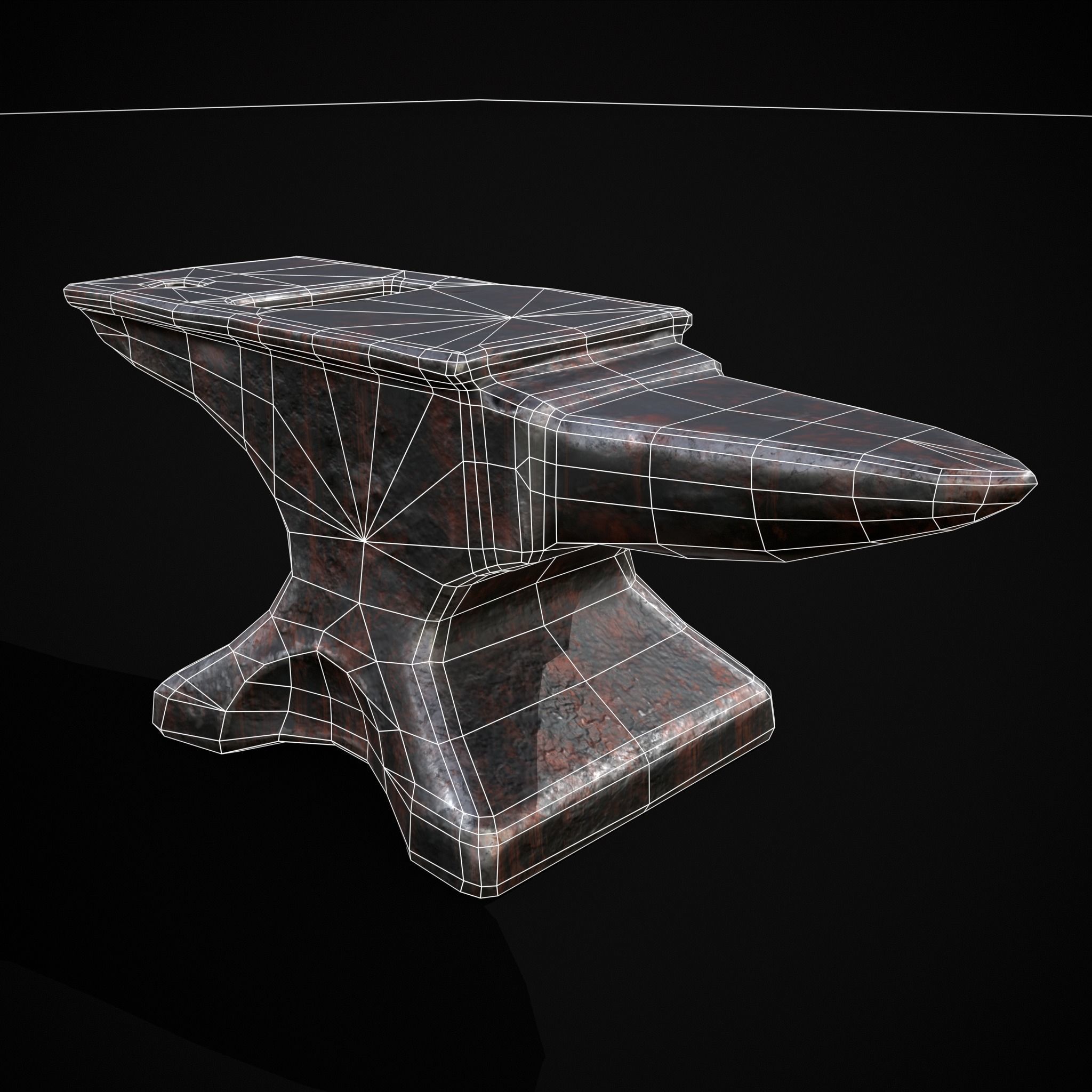 Classic Iron Anvil  Low-poly 3D model_20