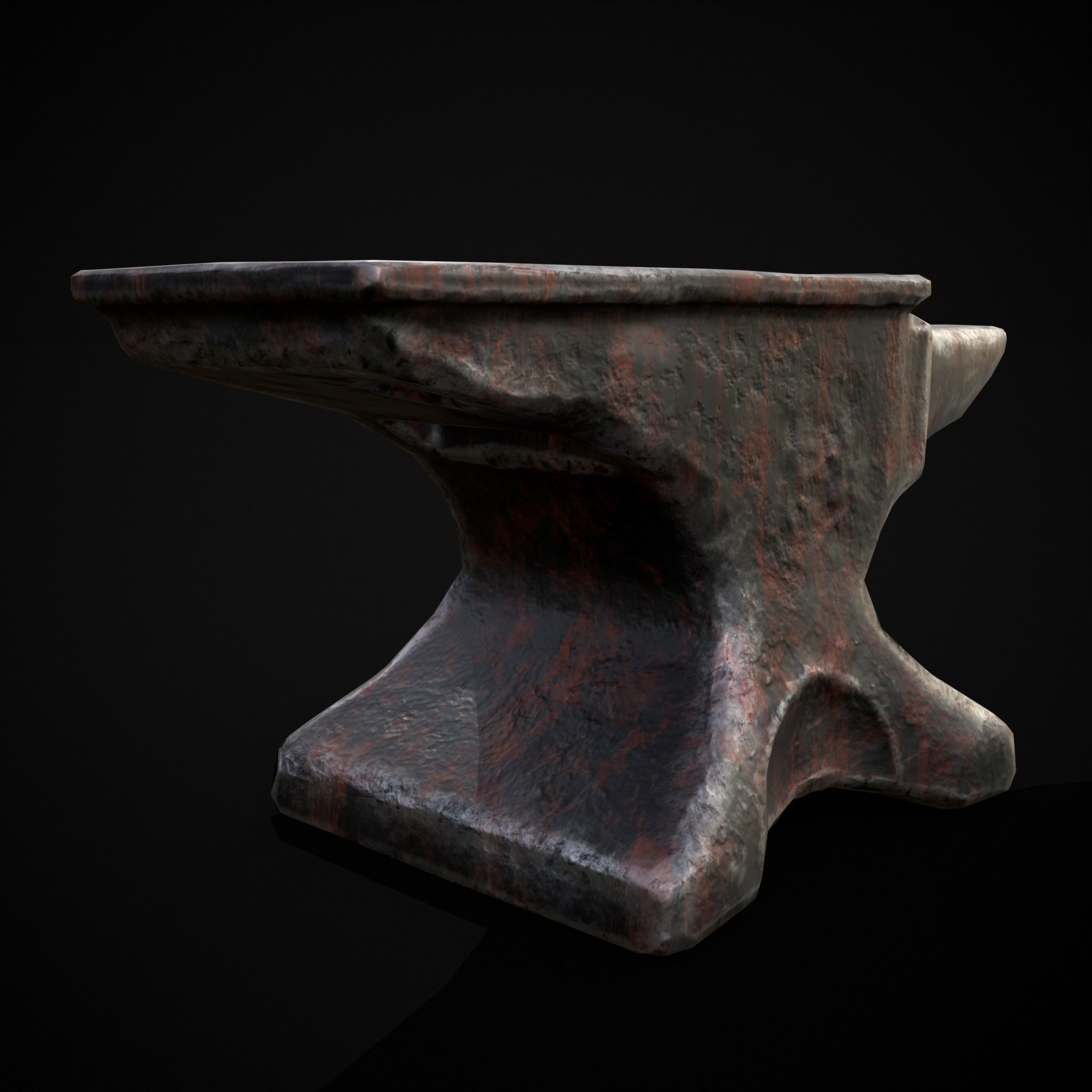 Classic Iron Anvil  Low-poly 3D model_3