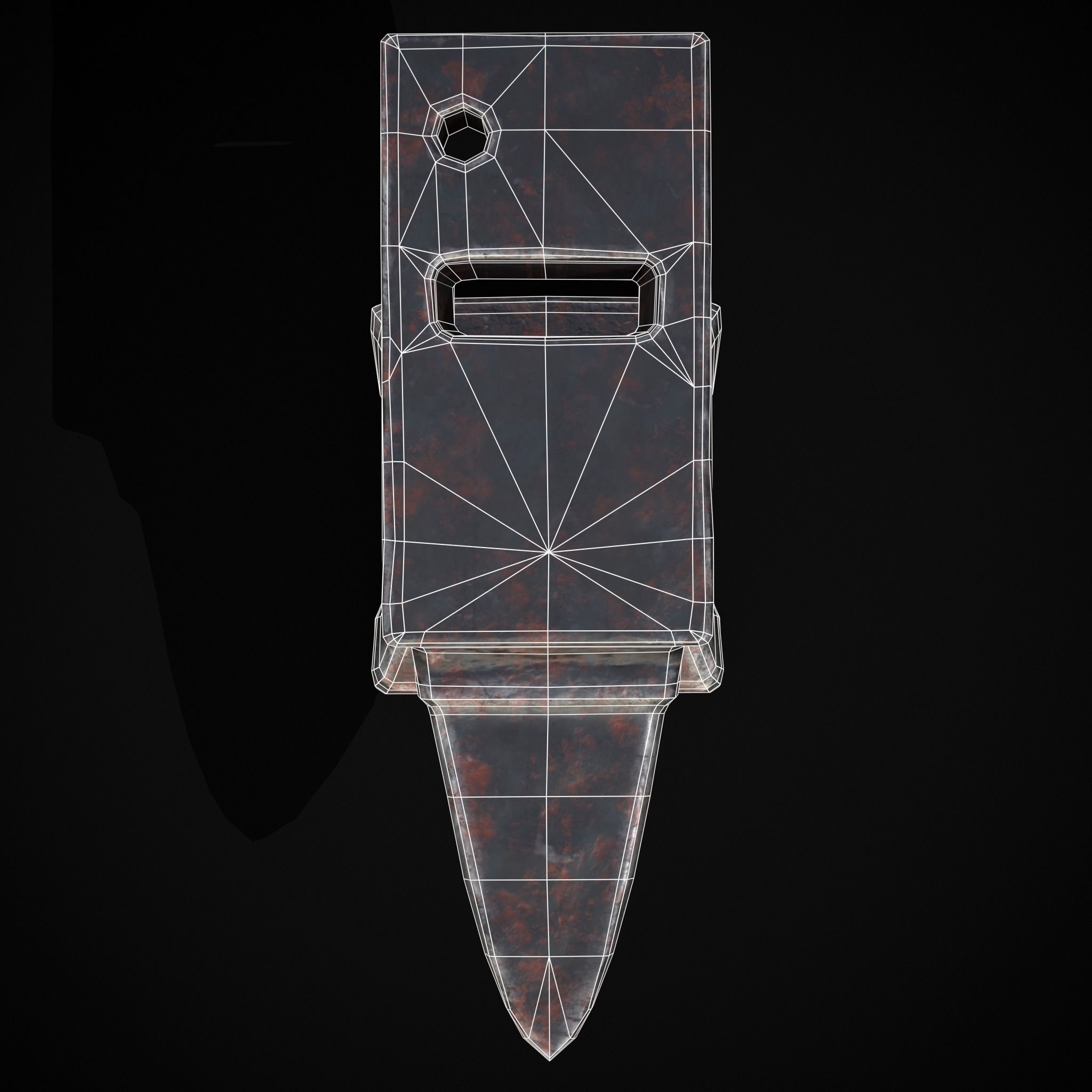 Classic Iron Anvil  Low-poly 3D model_8