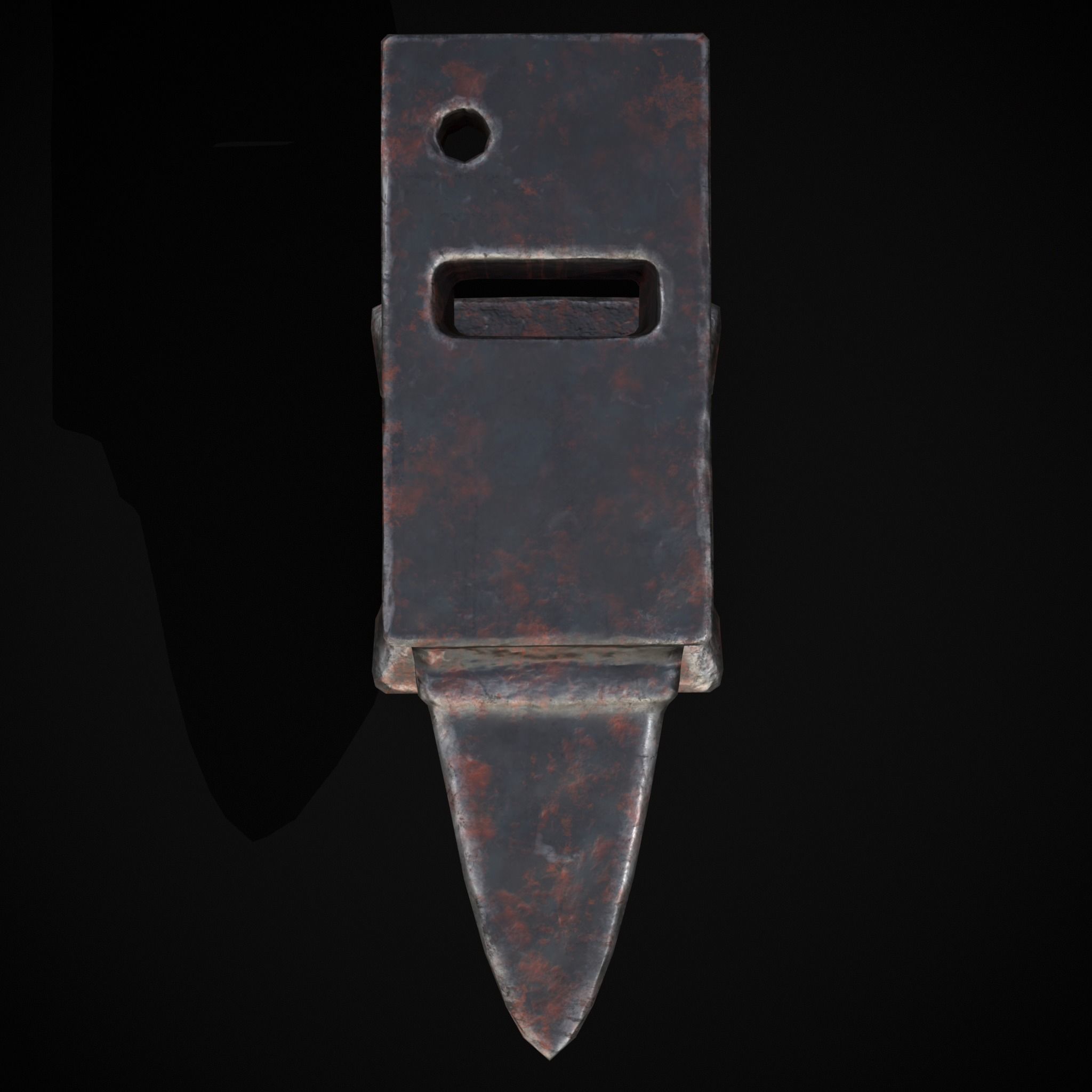 Classic Iron Anvil  Low-poly 3D model_7