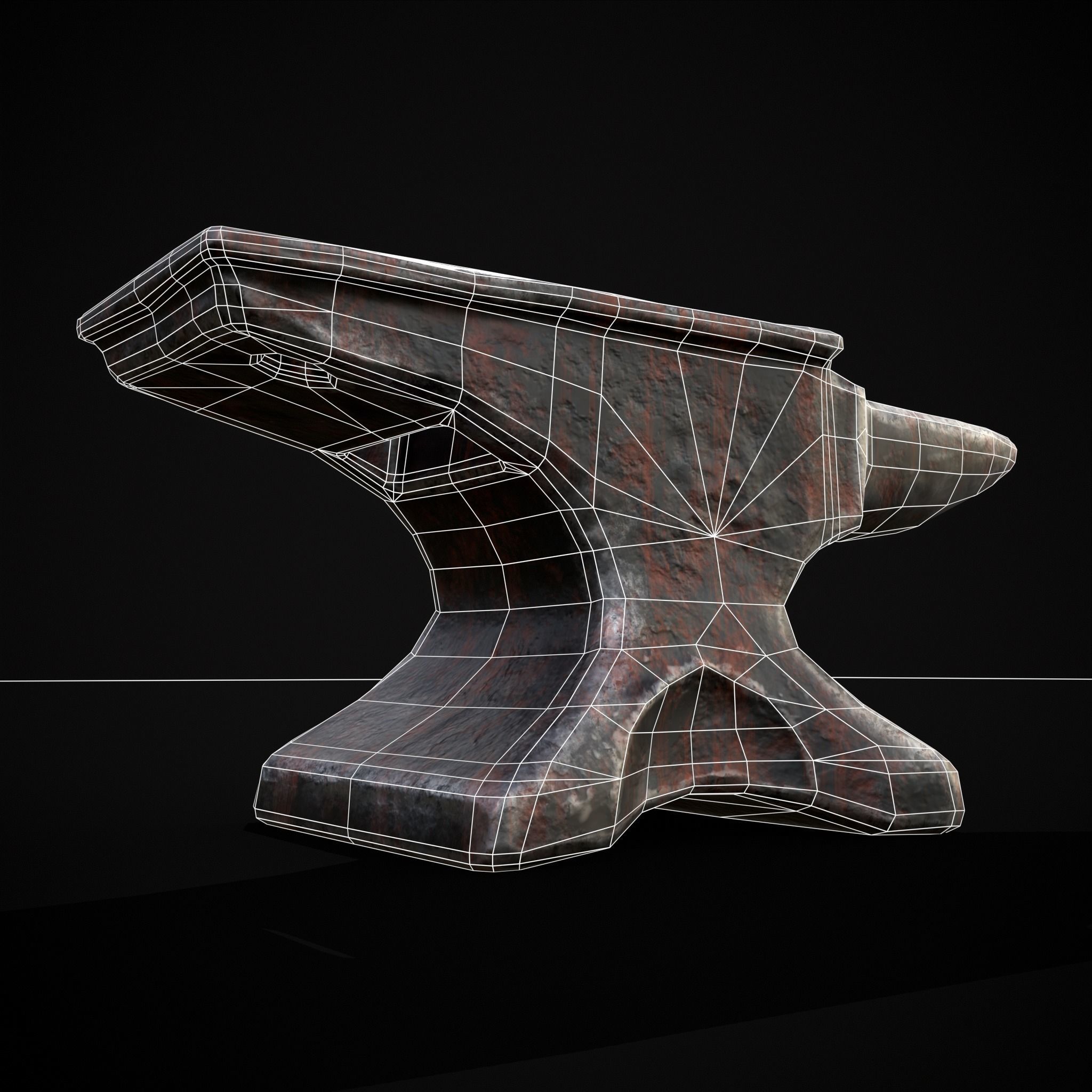 Classic Iron Anvil  Low-poly 3D model_18