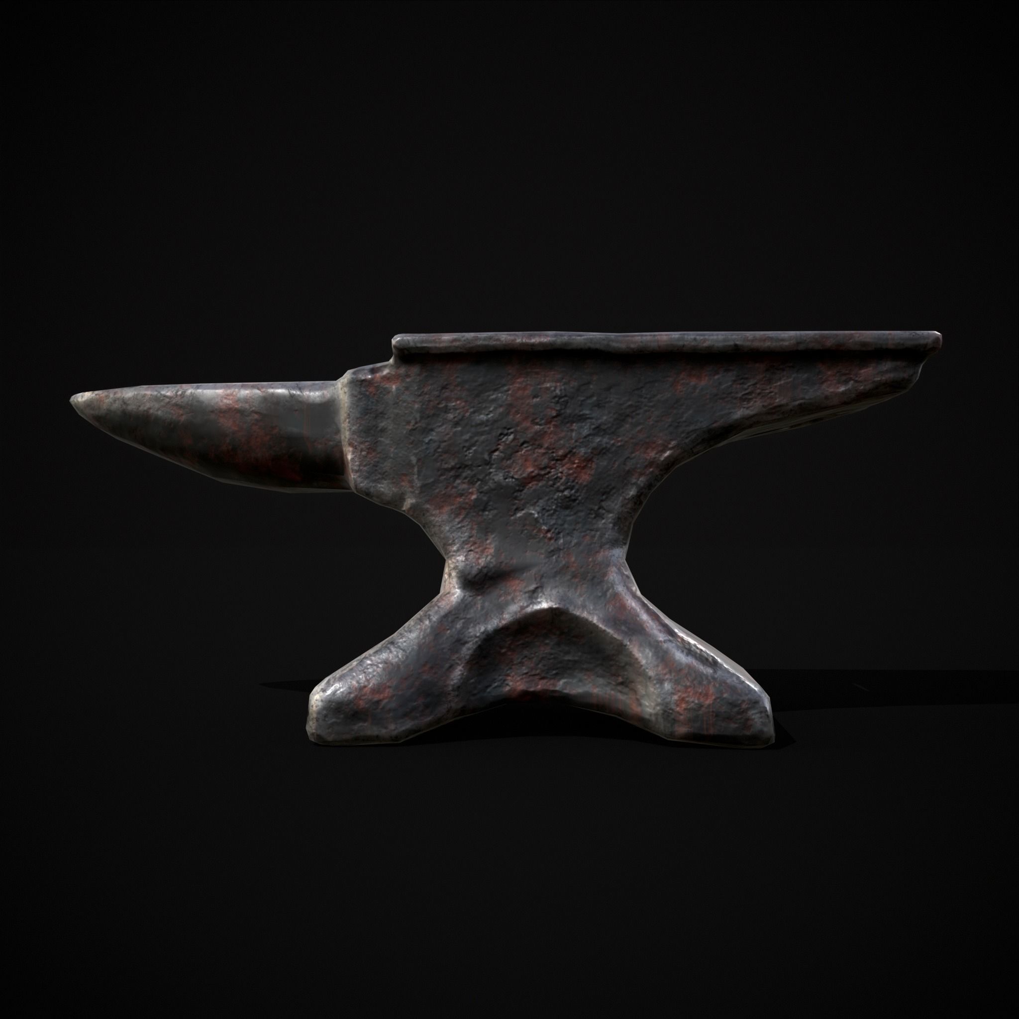 Classic Iron Anvil  Low-poly 3D model_15