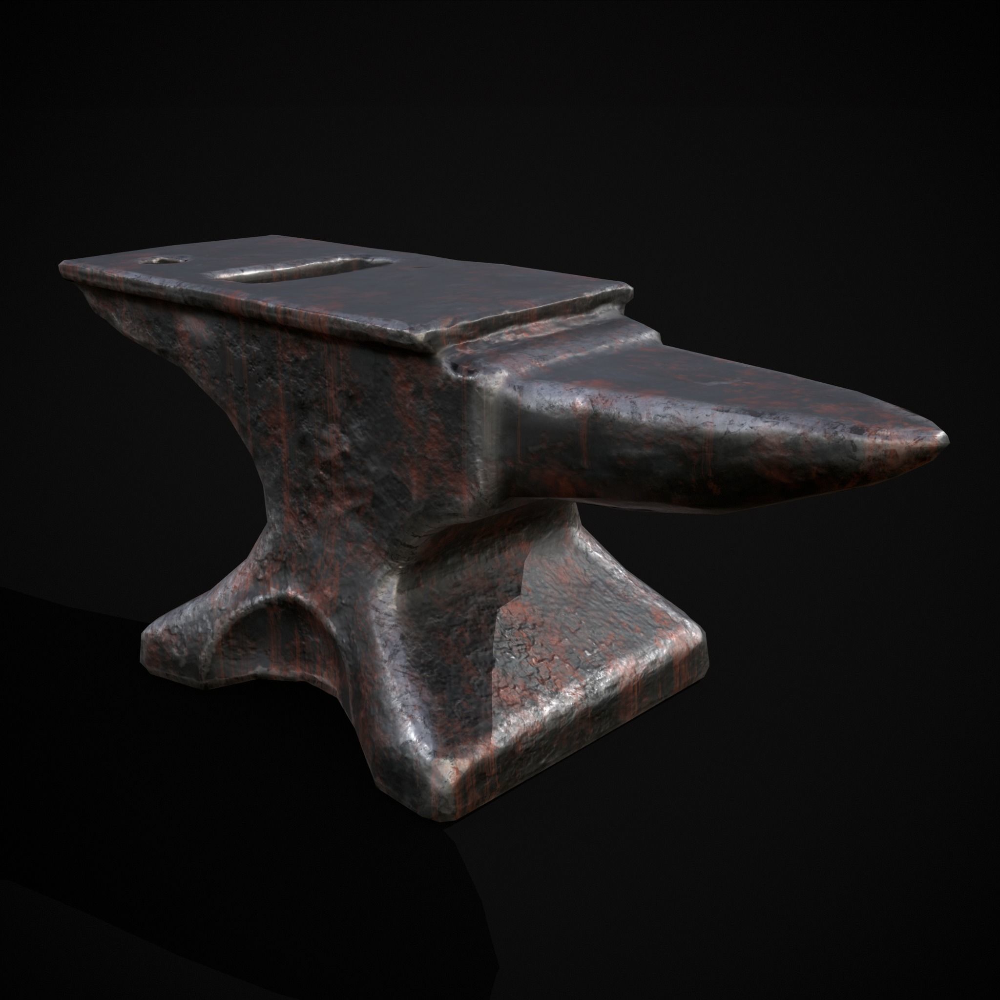 Classic Iron Anvil  Low-poly 3D model_19
