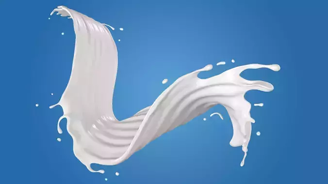 Milk Splash liquid 01 3D model