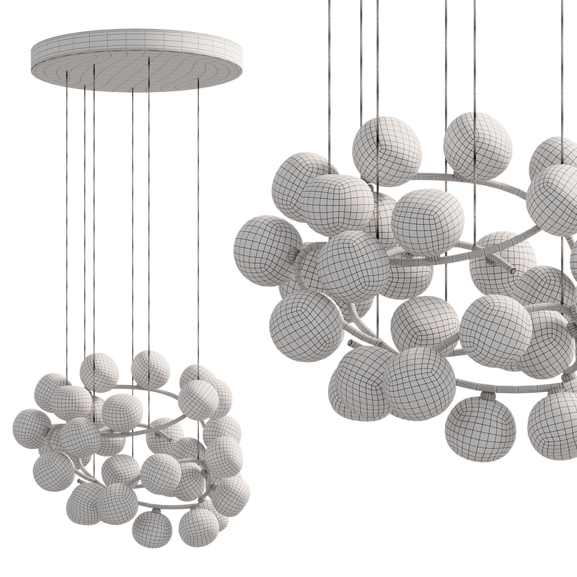 Maehwa Chandelier Sphere  3D model_2