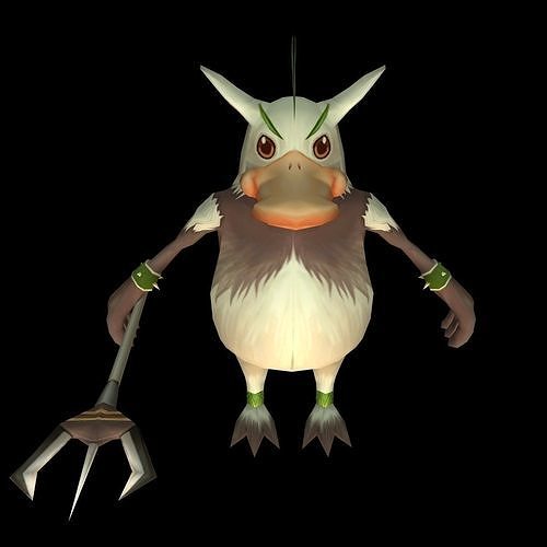 fantasy turtle duck creature b1 Low-poly 3D model