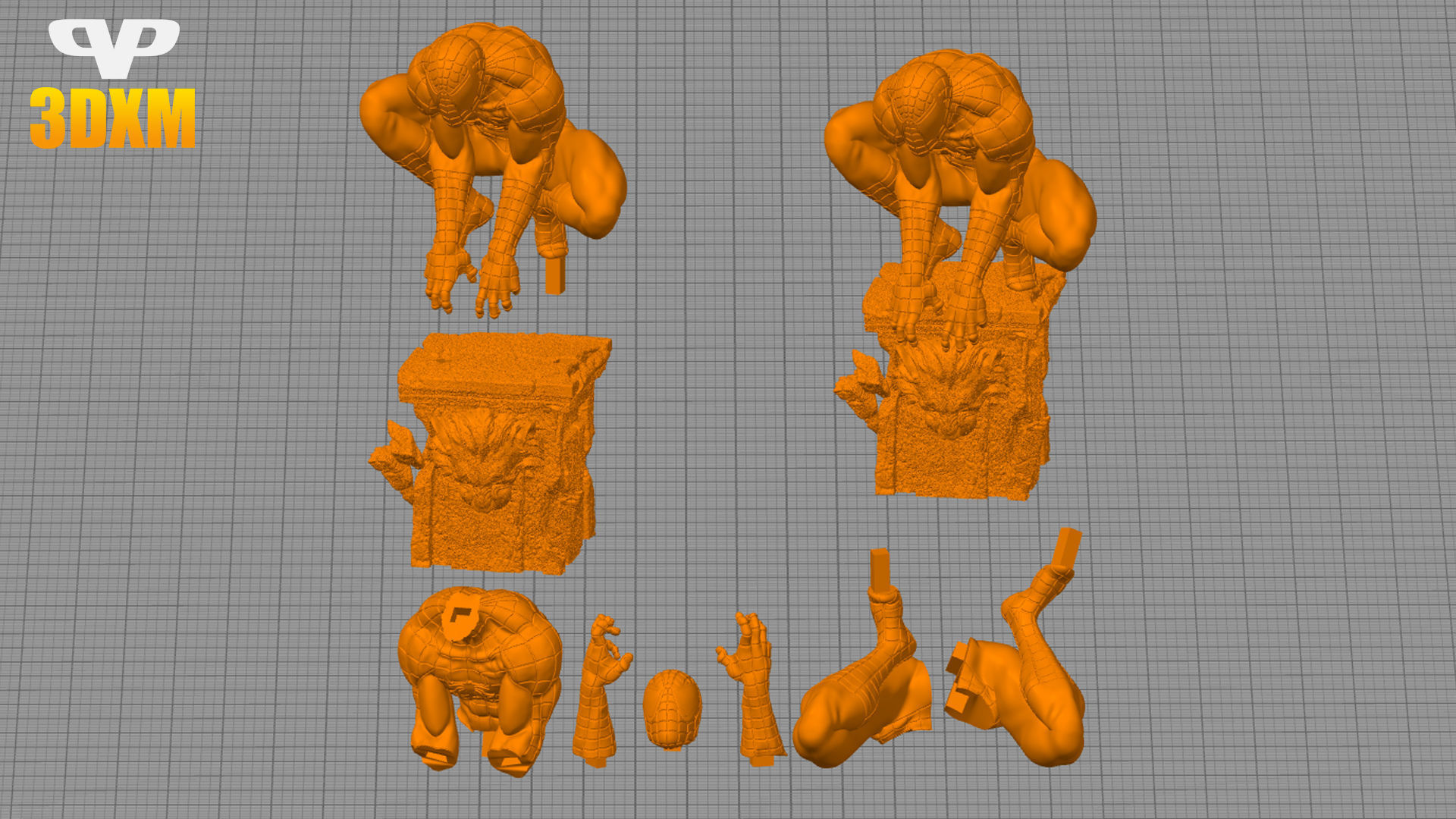 Spider-Man STL for 3D Printing 3DXM ChibiSTL 3D print model_1