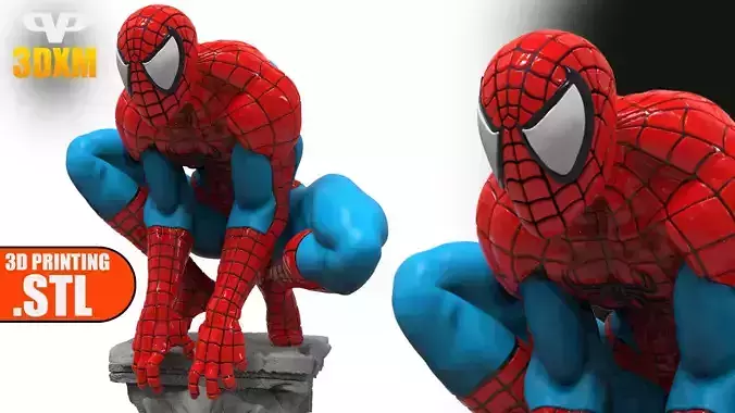 Spider-Man STL for 3D Printing 3DXM ChibiSTL