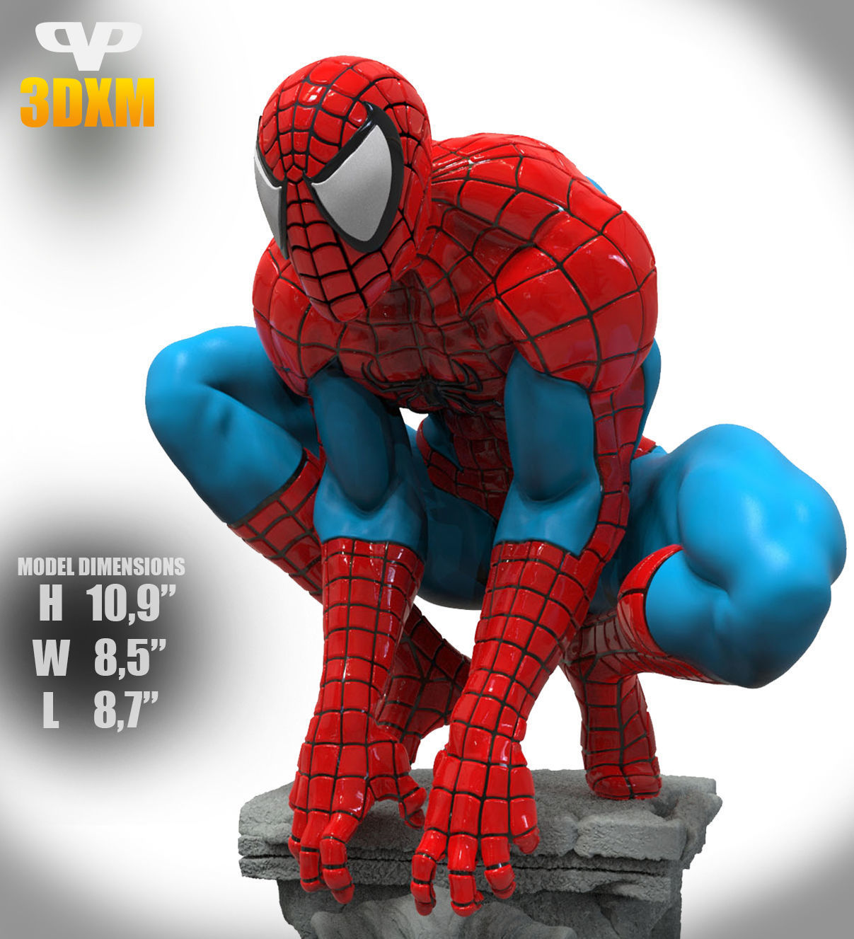 Spider-Man STL for 3D Printing 3DXM ChibiSTL 3D print model_2