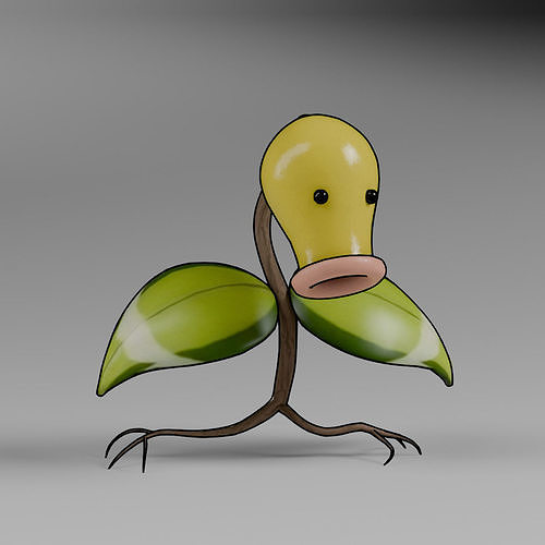 Bellsprout PBR Low-poly 3D model