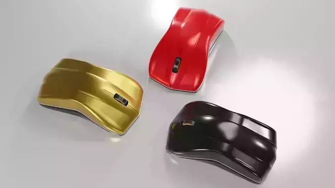 Luxury Sports Car-Inspired Ergonomic Mouse Free 3D model