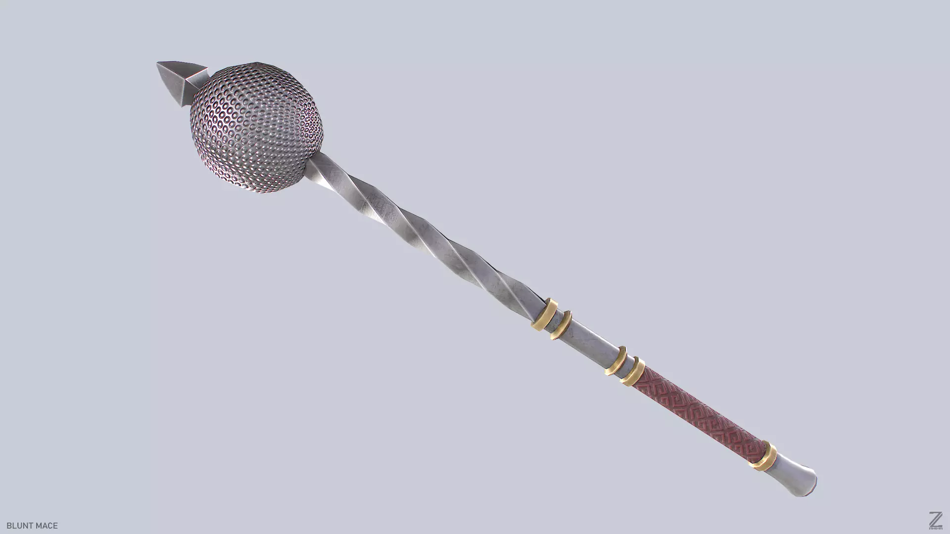 Blunt mace Low-poly 3D model