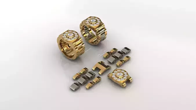 Gents Rings Diamond Men Ring STL 3DM  3D print model