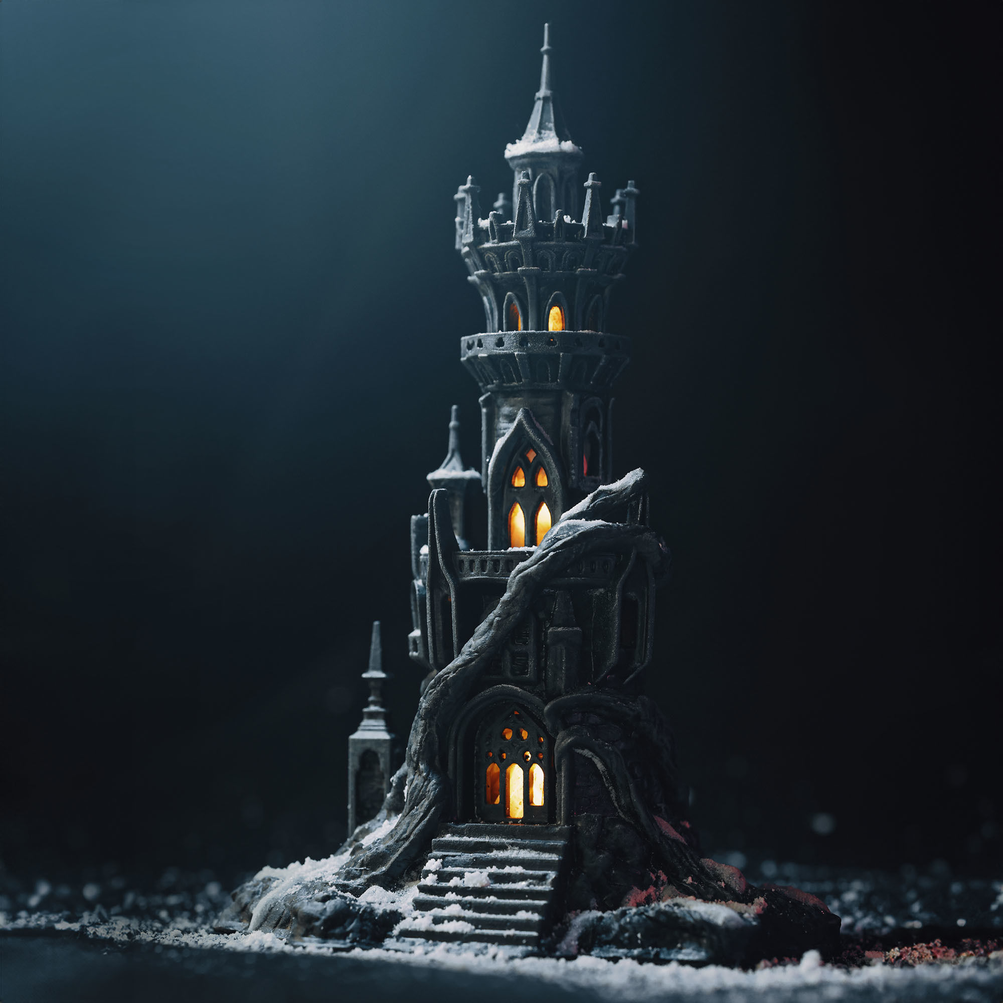 GOTHIC WINTER CASTLE 3D print model_1
