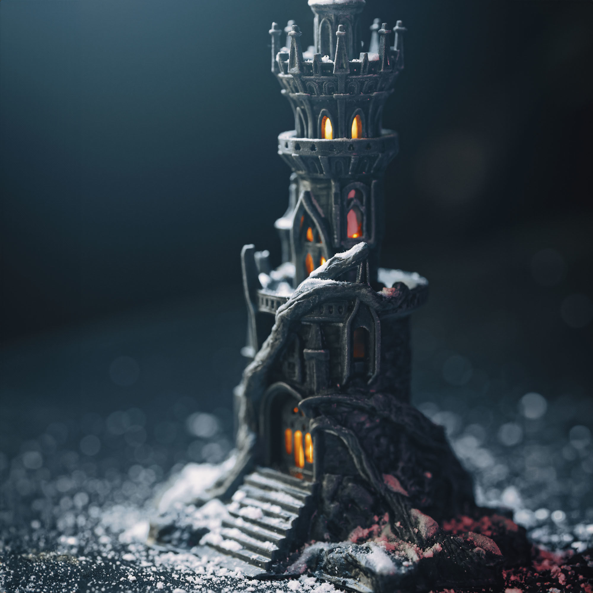 GOTHIC WINTER CASTLE 3D print model_9