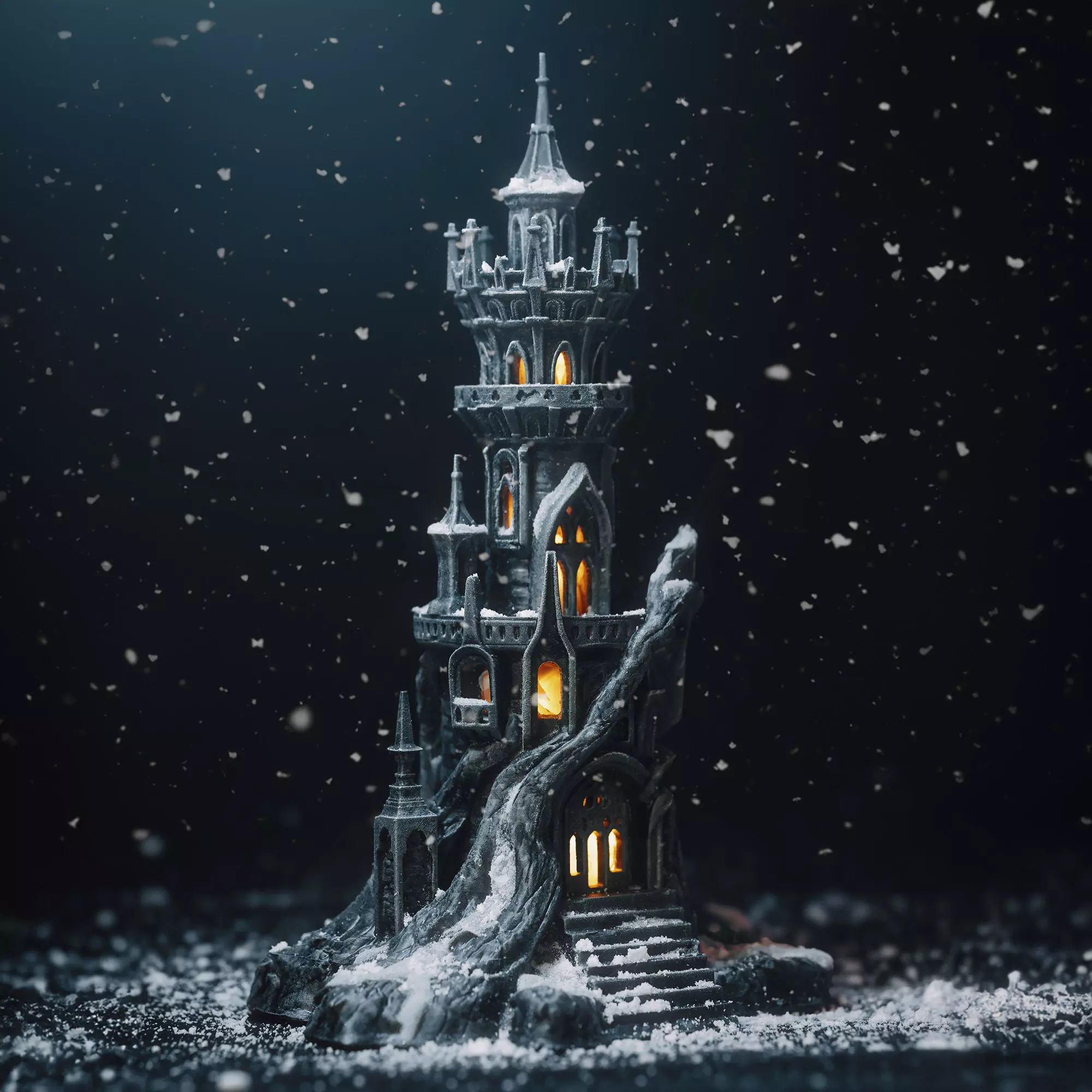 GOTHIC WINTER CASTLE 3D print model_0