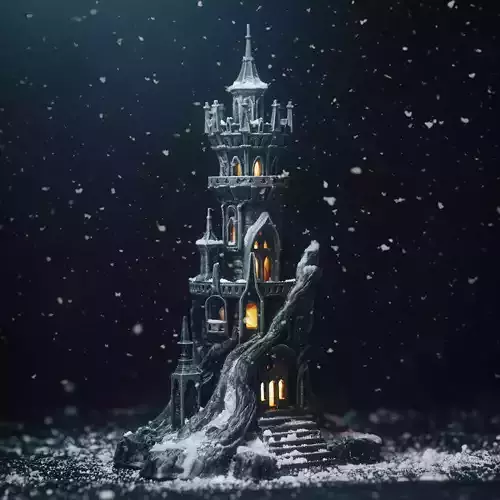 GOTHIC WINTER CASTLE 3D print model