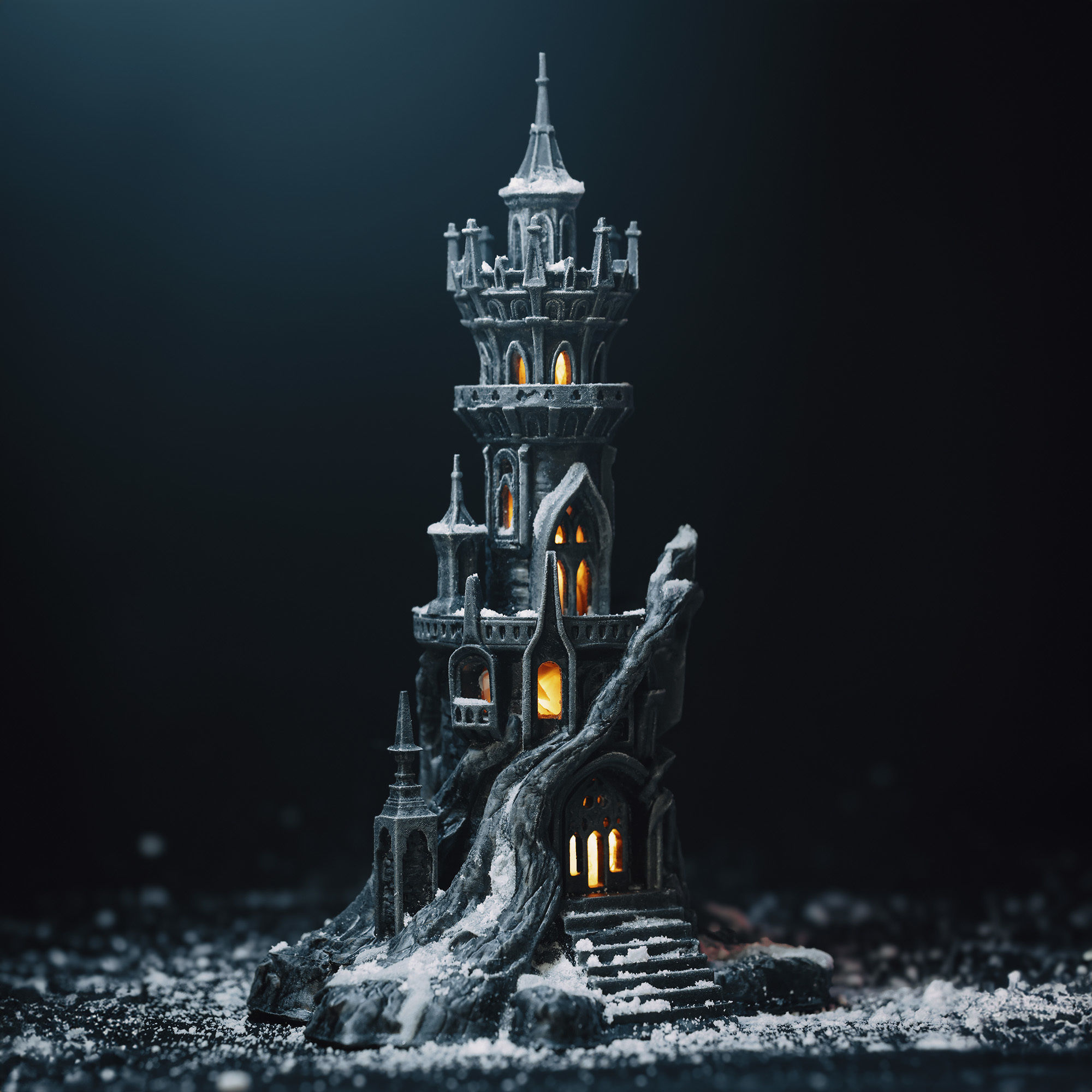 GOTHIC WINTER CASTLE 3D print model_12