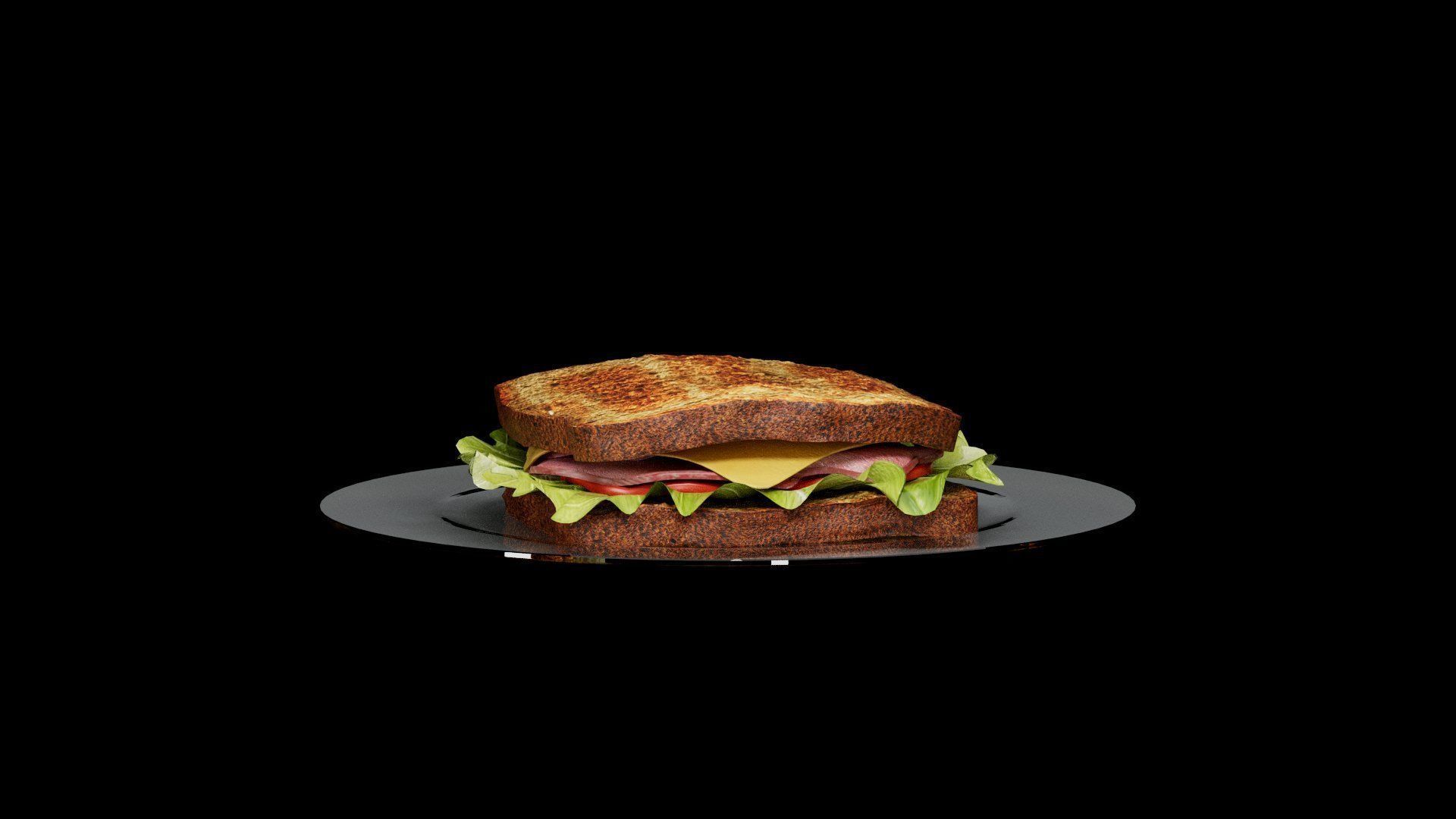 Sandwich Classic 3D model_1