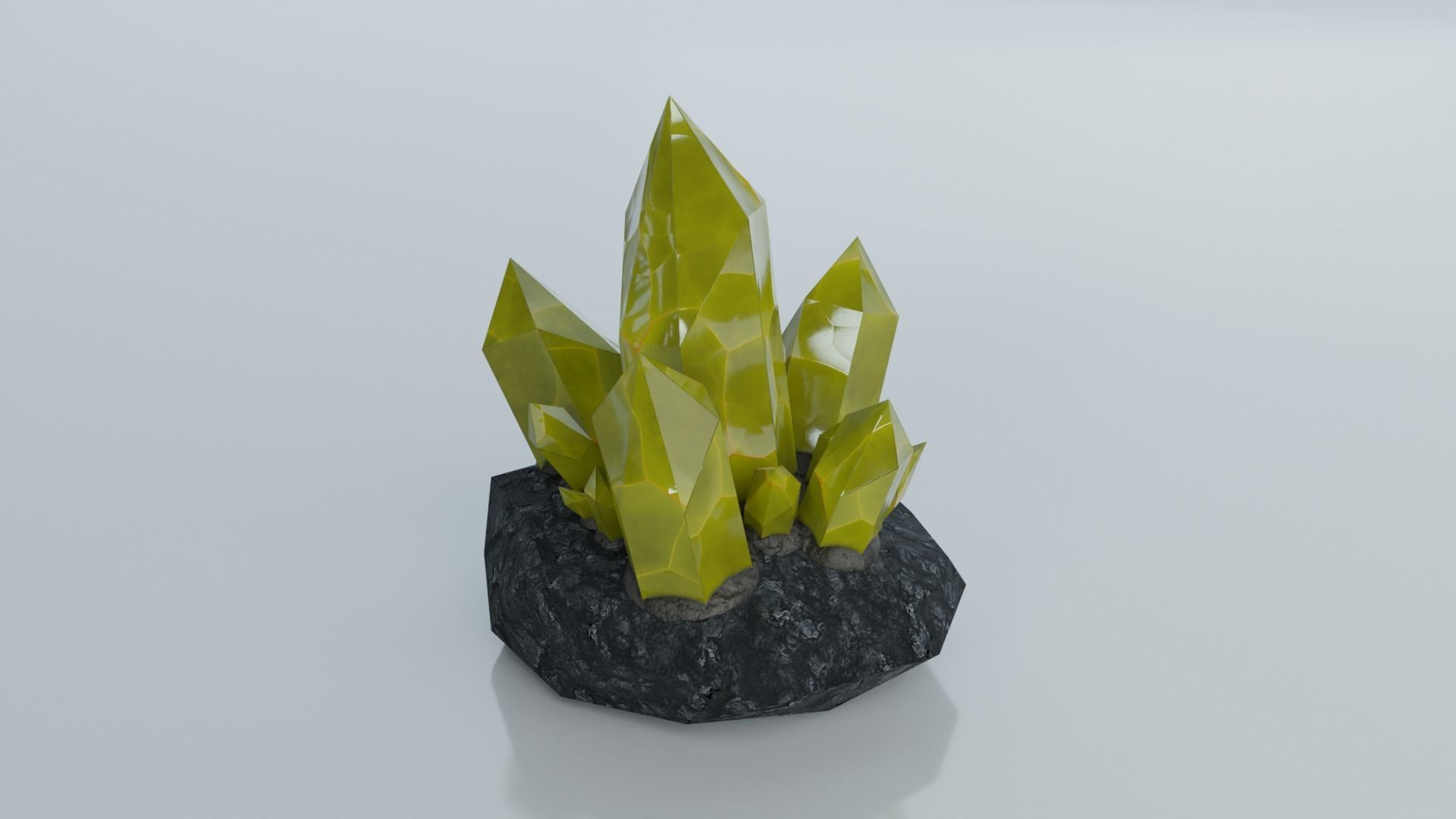 Resources Pack - Crystals Low-poly 3D model_7