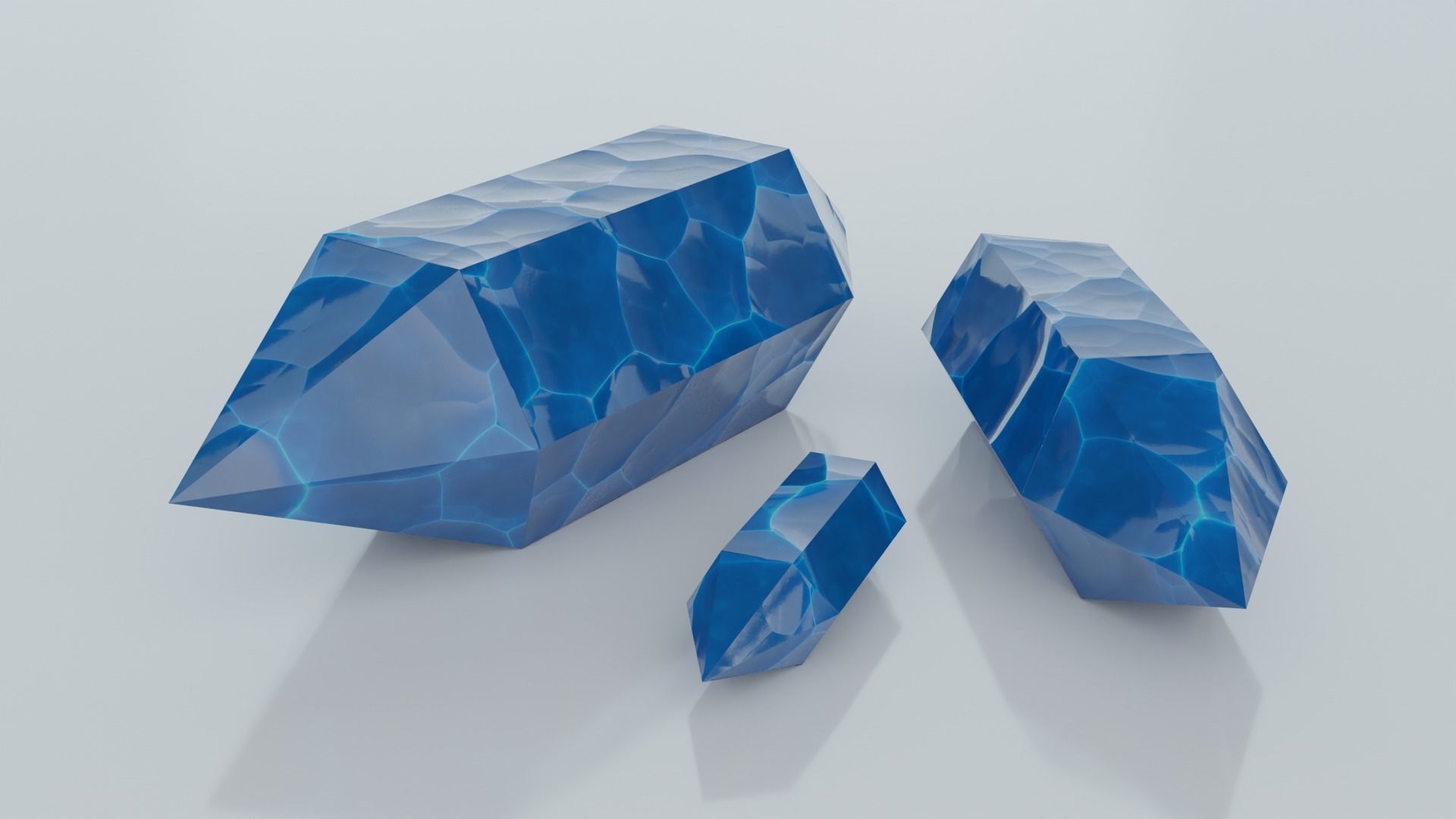 Resources Pack - Crystals Low-poly 3D model_8